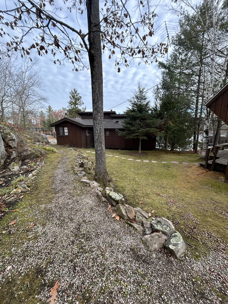 Cottage path and lawn after a True North fall cleanup